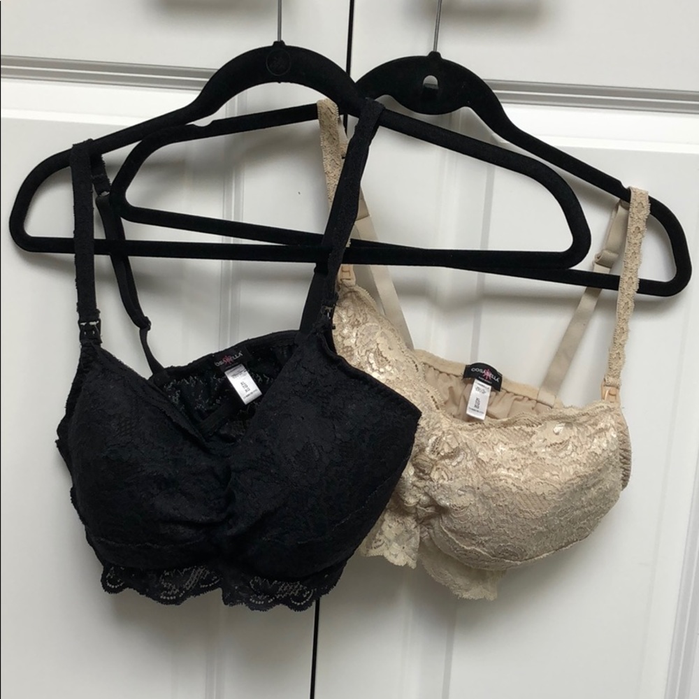 Cosabella Nursing Bras XL (black and nude colors)